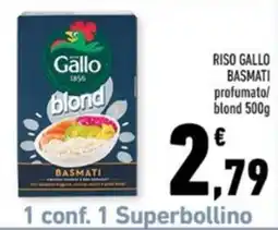 Conad Margherita Riso Gallo Basmati profumato/Blond offerta