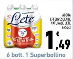 Conad Margherita Acqua Minerale Lete offerta