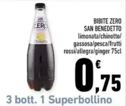Conad Margherita Bibite zero San Benedetto offerta