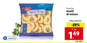 Lidl Ocean Sea Anelli di totano 500g offerta