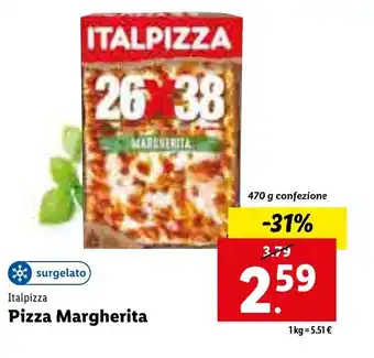 Lidl Italpizza Pizza Margherita 470g offerta