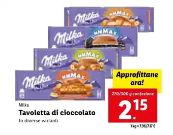 Lidl Milka Tavolette di Cioccolato 270/300g offerta