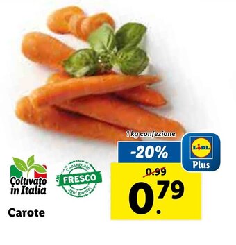 Lidl Carote 1kg offerta