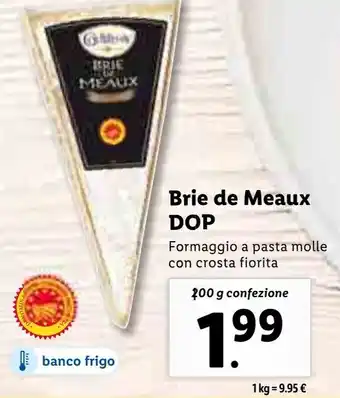 Lidl Brie de Meaux DOP 200g offerta