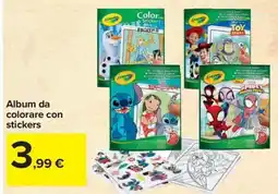 Carrefour Iper Album da colorare con stickers offerta