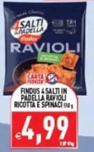 Pim Supermercati Findus 4 Salti in Padella Ravioli Ricotta e Spinaci offerta