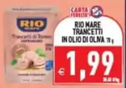 Pim Supermercati Rio Mare trancetti in olio di oliva offerta