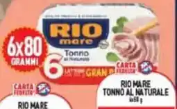 Pim Supermercati Rio mare Tonno al naturale offerta