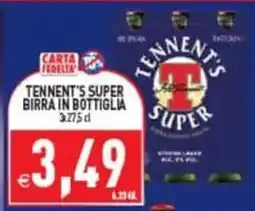 Pim Supermercati Tennent's Super birra in bottiglia offerta