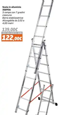 Orizzonte Scala in alluminio offerta