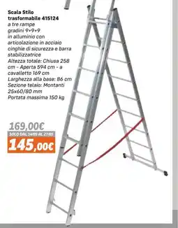 Orizzonte Scala Stilo trasformabile offerta