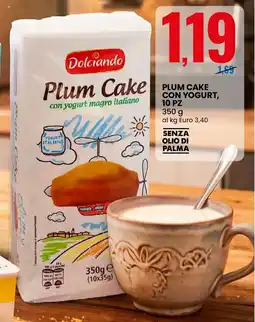 Eurospin Dolciando Plum Cake con yogurt magro italiano offerta