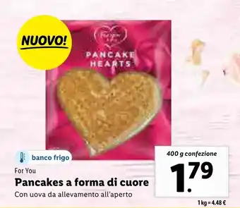 Lidl For You Pancakes a forma di cuore 400g offerta