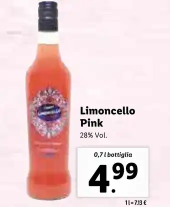Lidl Limoncello Pink 0,7l offerta