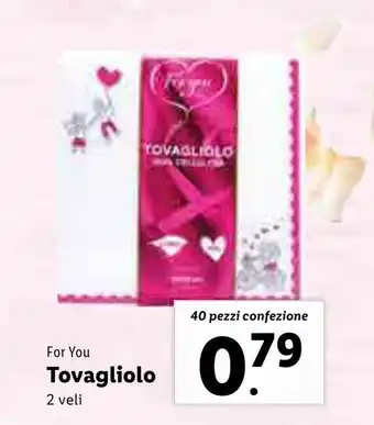 Lidl For You Tovaglioli, 2 veli 40 pezzi offerta