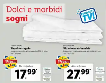 Lidl Livarno Home Piumino matrimoniale 250x200 cm offerta