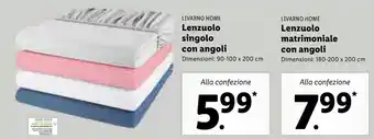 Lidl Livarno Home Lenzuolo matrimoniale con angoli 180-200x200 cm offerta