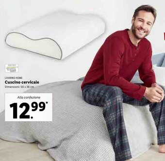 Lidl Livarno Home Cuscino cervicale 50x36 cm offerta