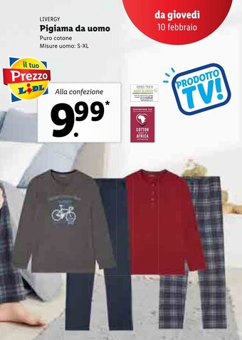 Livergy Pigiama da uomo S-XL