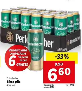 Perlenbacher Birra pils 18x0,5l
