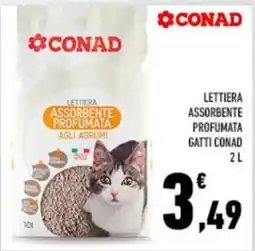 Conad City Lettiera assorbente profumata agli agrumi Conad offerta