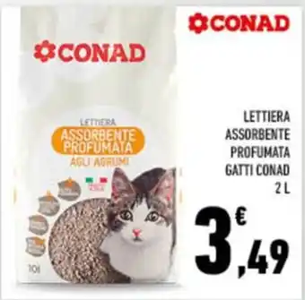 Lettiera assorbente profumata agli agrumi Conad