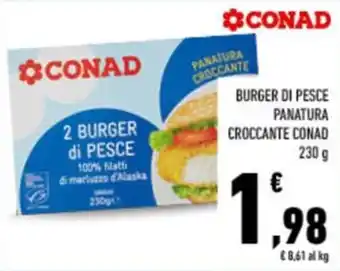 Burger di pesce panatura croccante Conad