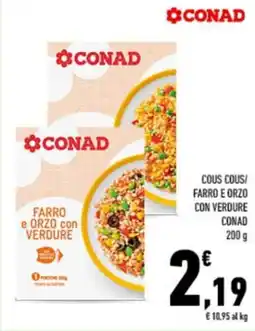 Conad City Farro e orzo con verdure Conad offerta
