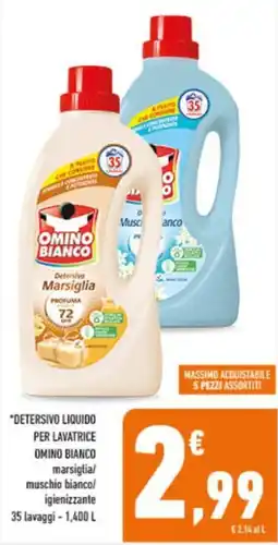 Conad City Detersivo liquido per lavatrice Omino Bianco offerta