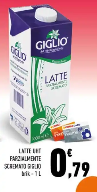 Latte UHT parzialmente scremato Giglio