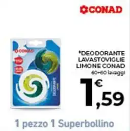 Conad City Deodorante lavastoviglie limone Conad offerta