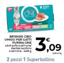 Conad City Bifensis cibo umido per gatti Purina One offerta