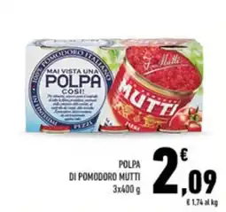Conad City Polpa di pomodoro Mutti offerta