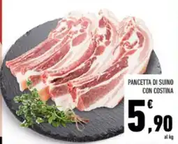 Conad City Pancetta di suino con costina offerta
