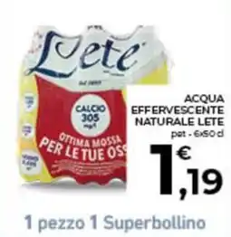 Conad City Acqua effervescente naturale Lete offerta