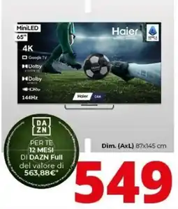 Comet Haier MiniLED 65" offerta