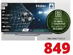 Comet Haier OLED 55" offerta