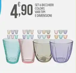 Iper Romagnolo Bicchieri Colors offerta