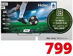 Comet Haier QLED 65" offerta