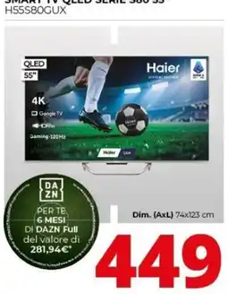 Comet Smart TV QLED Serie 580 55" Haier offerta