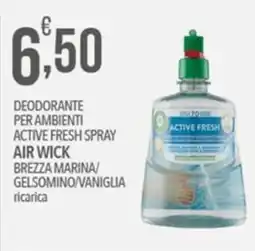 Iper Romagnolo Deodorante per ambienti Active Fresh Spray Air Wick offerta