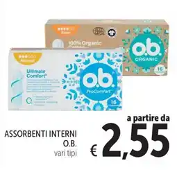 Spazio Conad Assorbenti interni O.B. offerta