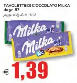 SuperOne Tavolette di cioccolato Milka offerta