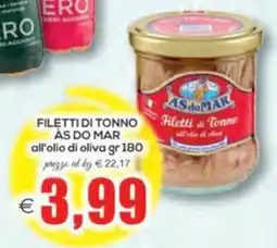SuperOne Filetti di tonno Às do Mar offerta