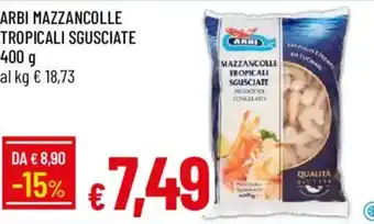 Arbi mazzancolle tropicali sgusciate
