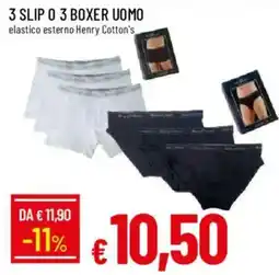 Galassia Slip o boxer uomo elastico esterno Henry Cotton's offerta