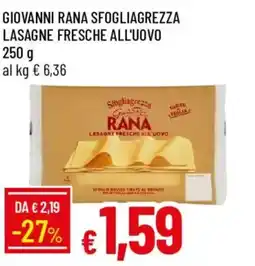 Galassia Lasagne fresche all'uovo Rana offerta