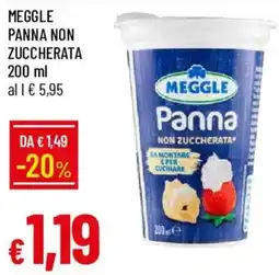Galassia Meggle panna non zuccherata offerta