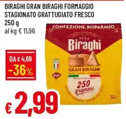 Galassia Gran Biraghi formaggio stagionato grattugiato fresco offerta