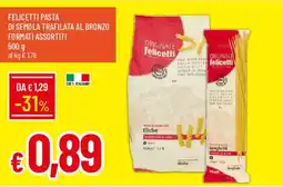 Galassia Felice tti pasta di semola trafileta al bronzo offerta